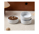 Black Dot Ceramic Pet Bowl for Cats and Dogs - Small To Medium Breed, Puppy-friendly, Minimalist Design Spill-proof Pet Supplies