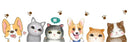 Self-Assembly Ceramic Double Cat Bowl Dog Bowl 400ML Pet Feeding Water Bowl Cat Puppy Feeder Product SuppliesFood Water Bowls