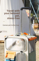 Cat bag out portable cat backpack pet trolley case backpack car riding artifact dog large-capacity suitcase