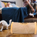 Foldable plush cat toy tunnel, playful cat tent, suitable for dogs and cats to play with