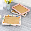 Pet Cat Bed Mat Rattan Woven Cat Sleeping Mat Sofa Bed Summer Pet Cooling Mat for Small Dog Cats Kitten Puppy Beds Cushion