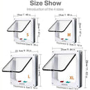 Cat Flap Door with 4 Way Security Lock ABS Plastic Gate Puppy Kitten Safety In/out Dog Cat Flap Door Kit Small Pet Supplies