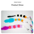 Funny Kitten Cat Teaser Interactive Toy Rod with Bell and Feather Toys for Cats Teaser Interactive Toy Rod Pet Cats Toys Stick