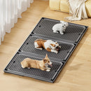 KEMORELA 2-in-1 Non-Slip Dog Potty Tray Cat Litter Mat - Waterproof Soft Paw-Friendly Design with Grid Pattern for Easy Cleaning