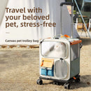Cat bag out portable cat backpack pet trolley case backpack car riding artifact dog large-capacity suitcase