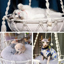 Winter Pet Hammock Hand Woven Cotton Rope Cat Swing Hanging Basket Indoor Pend Nest Kitten Supplies