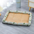 Pet Cat Bed Mat Rattan Woven Cat Sleeping Mat Sofa Bed Summer Pet Cooling Mat for Small Dog Cats Kitten Puppy Beds Cushion