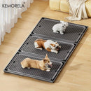 KEMORELA 2-in-1 Non-Slip Dog Potty Tray Cat Litter Mat - Waterproof Soft Paw-Friendly Design with Grid Pattern for Easy Cleaning