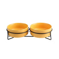 Double Cat Food Water Bowls with Stand Ceramic Pet Feeding Accessories Cats Small Dogs Eat Drink Supplies Puppy Feeder Bowl