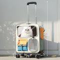 Cat bag out portable cat backpack pet trolley case backpack car riding artifact dog large-capacity suitcase