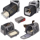 Oxford Cloth Foldable Cat Litter Box Large Capacity Waterproof Travel Litter Pan Rectangular with Shovel Mobile Cat Toilet