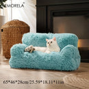 KEMORELA Luxury Thickened Long-Haired Cat Sofa for Large Cats Cozy Heightened Cushioned Pet Bed Durable Furniture for Home Decor