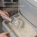 Large fully enclosed cat litter box with folding drawers for odor removal cat toilet with large splash-proof pet accessories