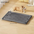KEMORELA 2-in-1 Non-Slip Dog Potty Tray Cat Litter Mat - Waterproof Soft Paw-Friendly Design with Grid Pattern for Easy Cleaning