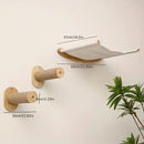 Cat Shelf Furniture Activity Indoor Cats Wall Hammock Climbing Shelves Solid Wood Steps Sisal Rope Cat Stairs Pet Wall Furniture