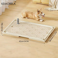 KEMORELA 2-in-1 Non-Slip Dog Potty Tray Cat Litter Mat - Waterproof Soft Paw-Friendly Design with Grid Pattern for Easy Cleaning
