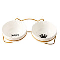 Ceramic Cat Bowl Cat Food Bowl Dog Bowl Drinking Water Bowl Food Bowl Cervical  Protection Pet Supplies Ceramic Double  Cat Bowl