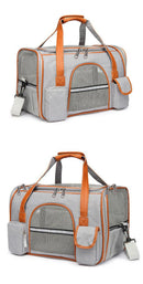 Dog Pet Carrier Bag Anti-Collapse Design Multiple Storage Pockets Cat Travel Handbag for Medium Cats, Puppy, Rabbits and Other S