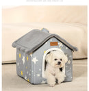 Foldable Cat/dog Pet Nest Detachable and Washable Cat House Dog House Indoor Cat Nest Suitable for Small and Medium-sized Pets