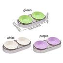 Food Feeders Pet Cat Double Bowls Feeder Adjustable Height Cats Dogs Drinker Water Bowl Dish Elevated Feeding Kitten Supplies