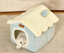 Foldable Cat/dog Pet Nest Detachable and Washable Cat House Dog House Indoor Cat Nest Suitable for Small and Medium-sized Pets